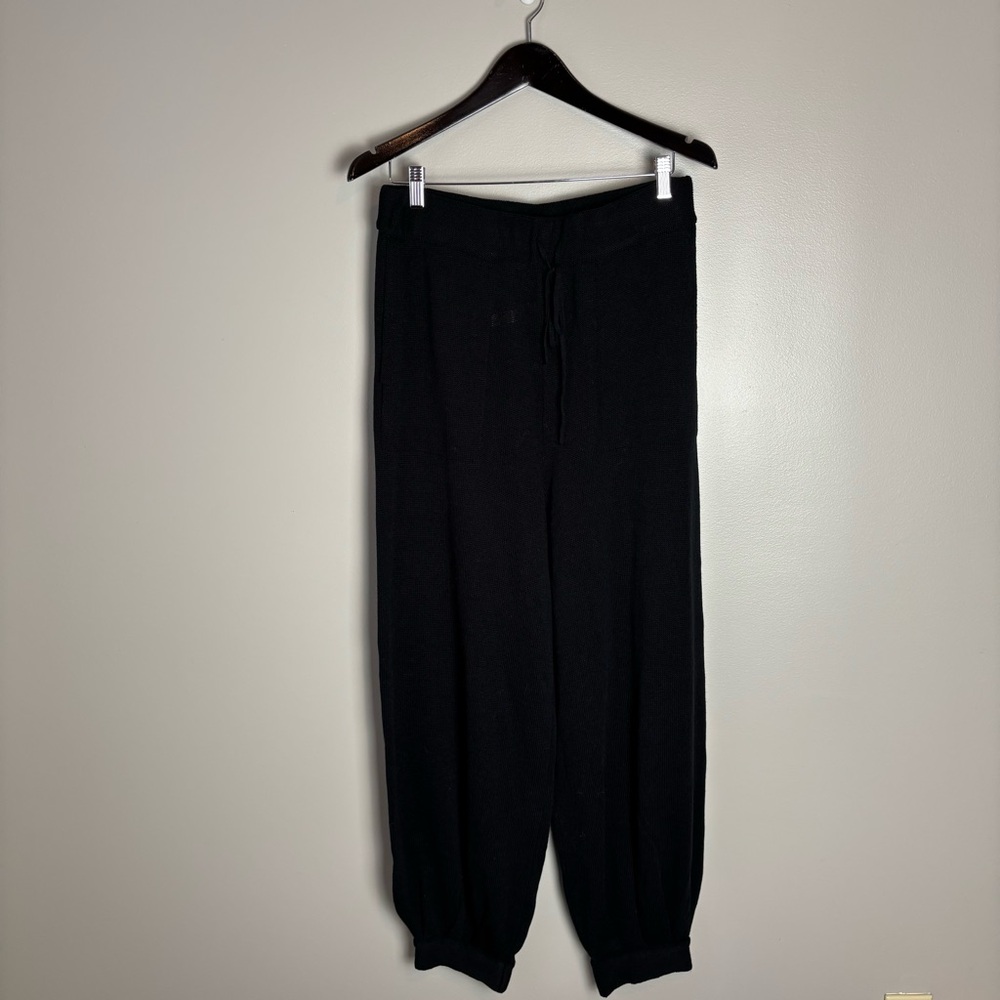 Free People Beach Black Knit‎ Lounge Joggers Size Large